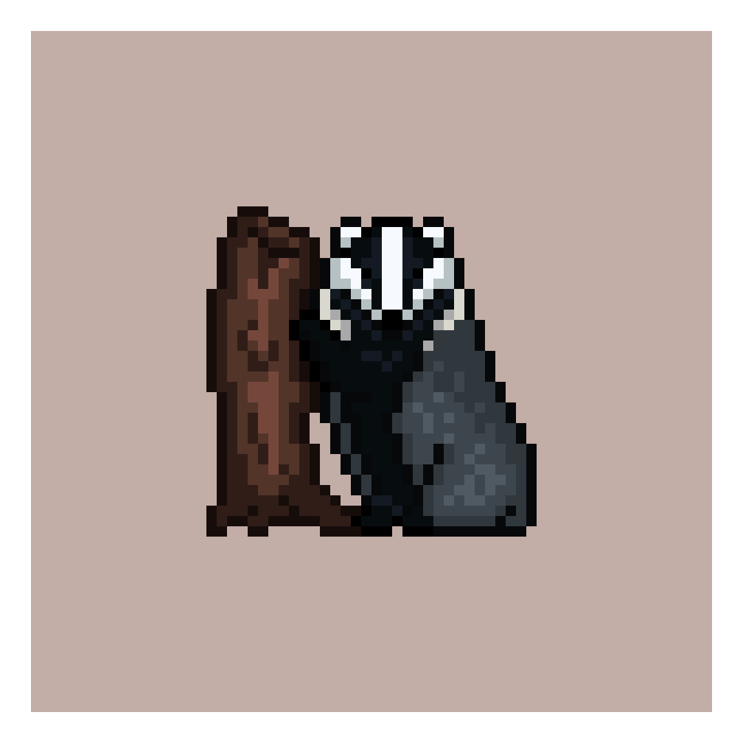 badger pixel art