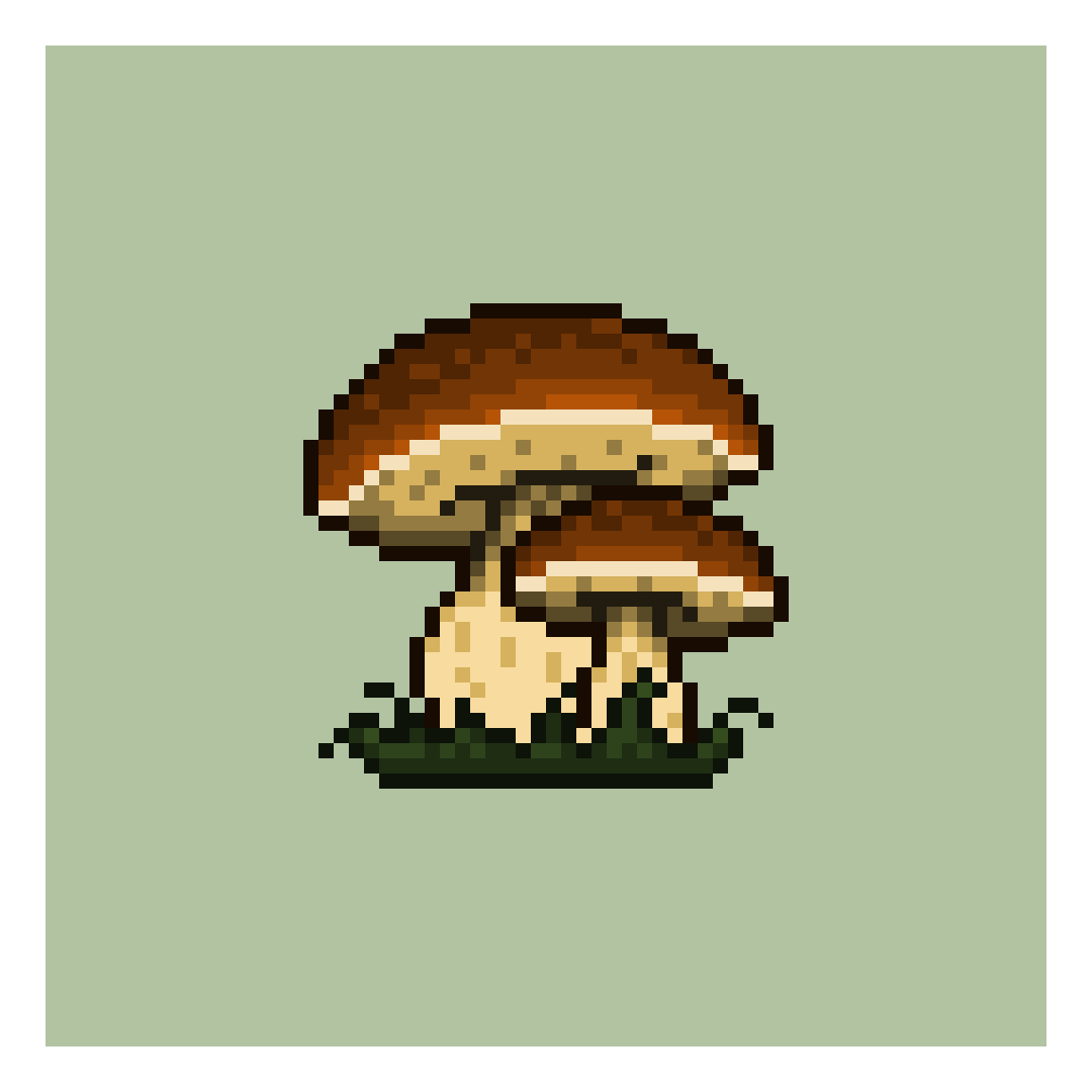 mushroom pixel art